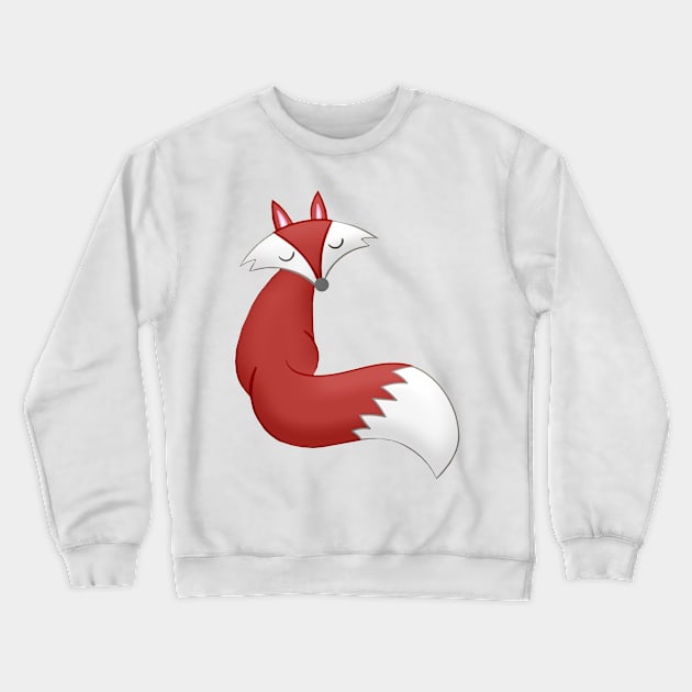 Red fox sleeping Crewneck Sweatshirt by Montanescu